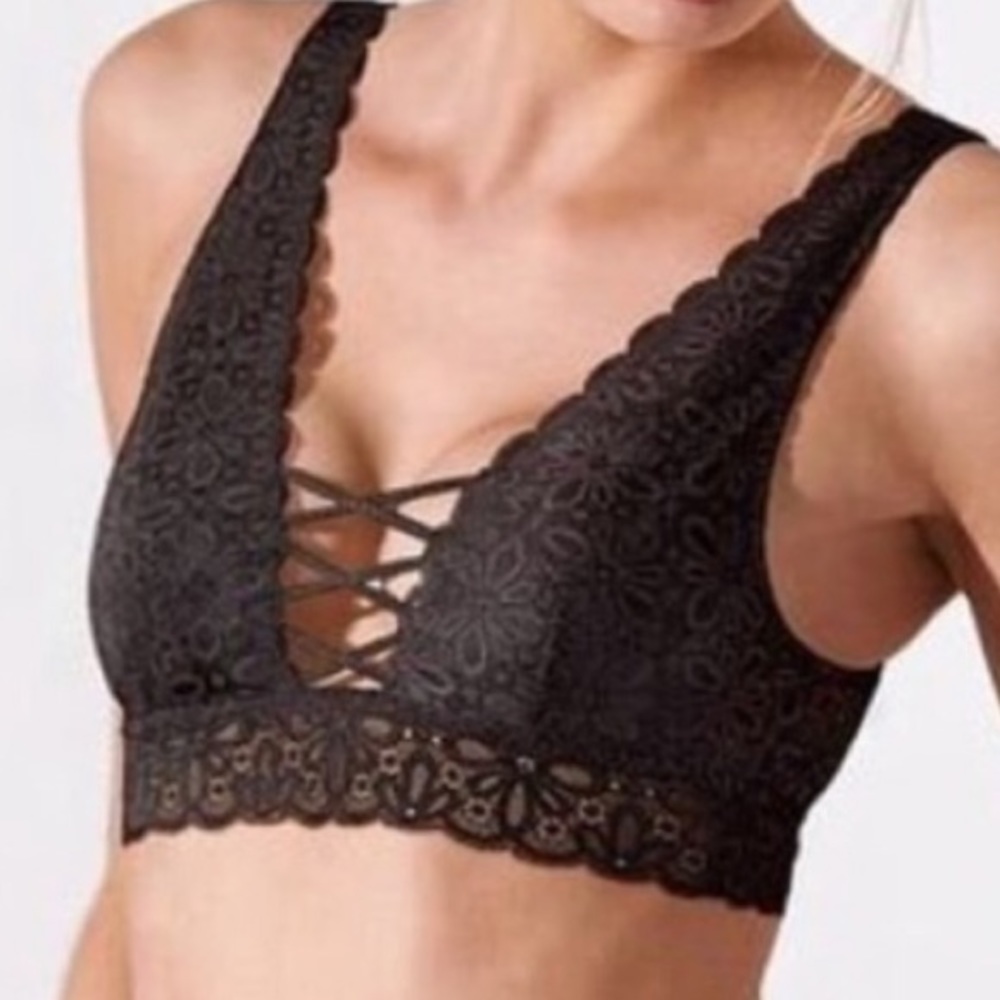 Victoria's Secret Lace-up Wildflower Lace Bralette - Picture 14 of 14